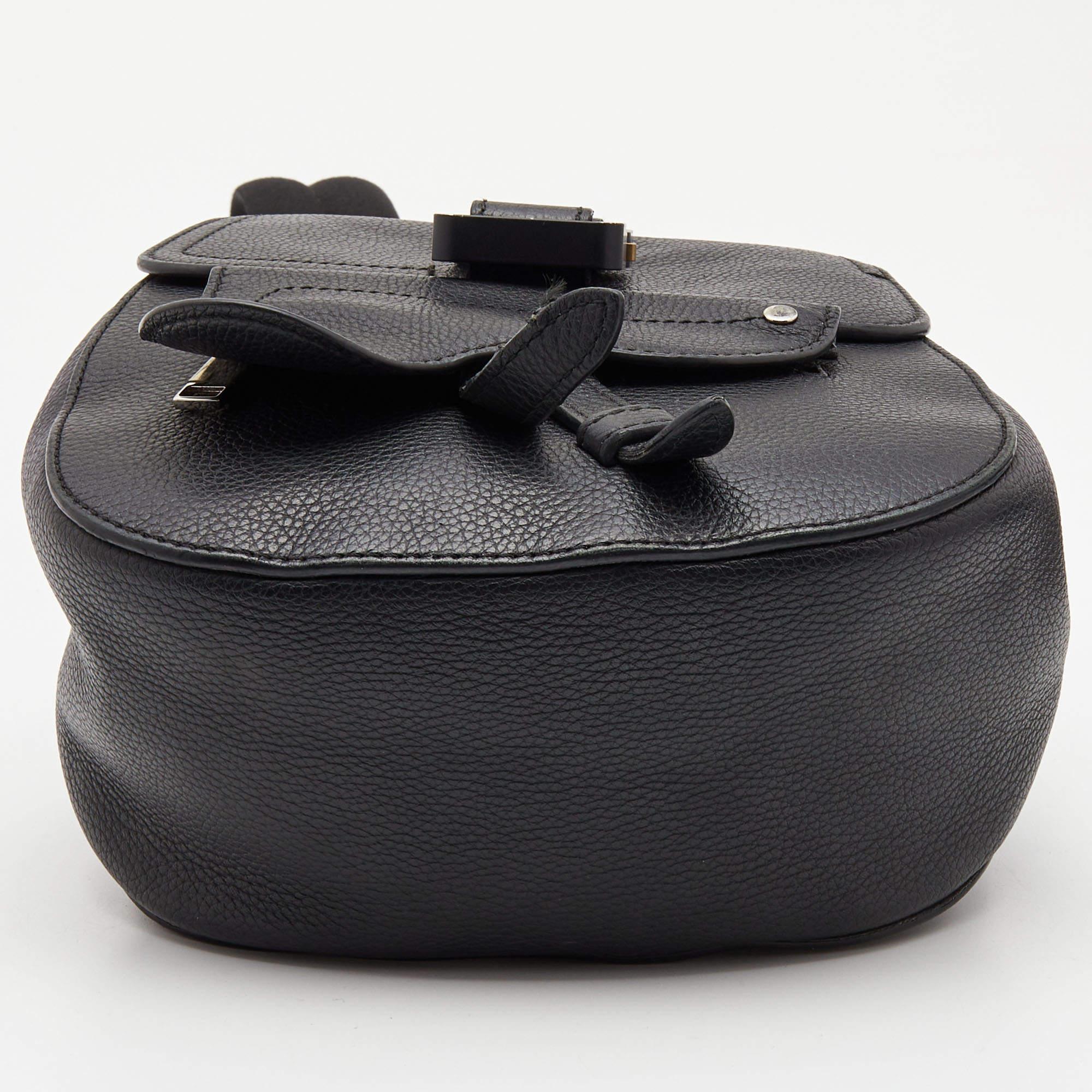 Dior Black Leather Gallop Backpack 1
