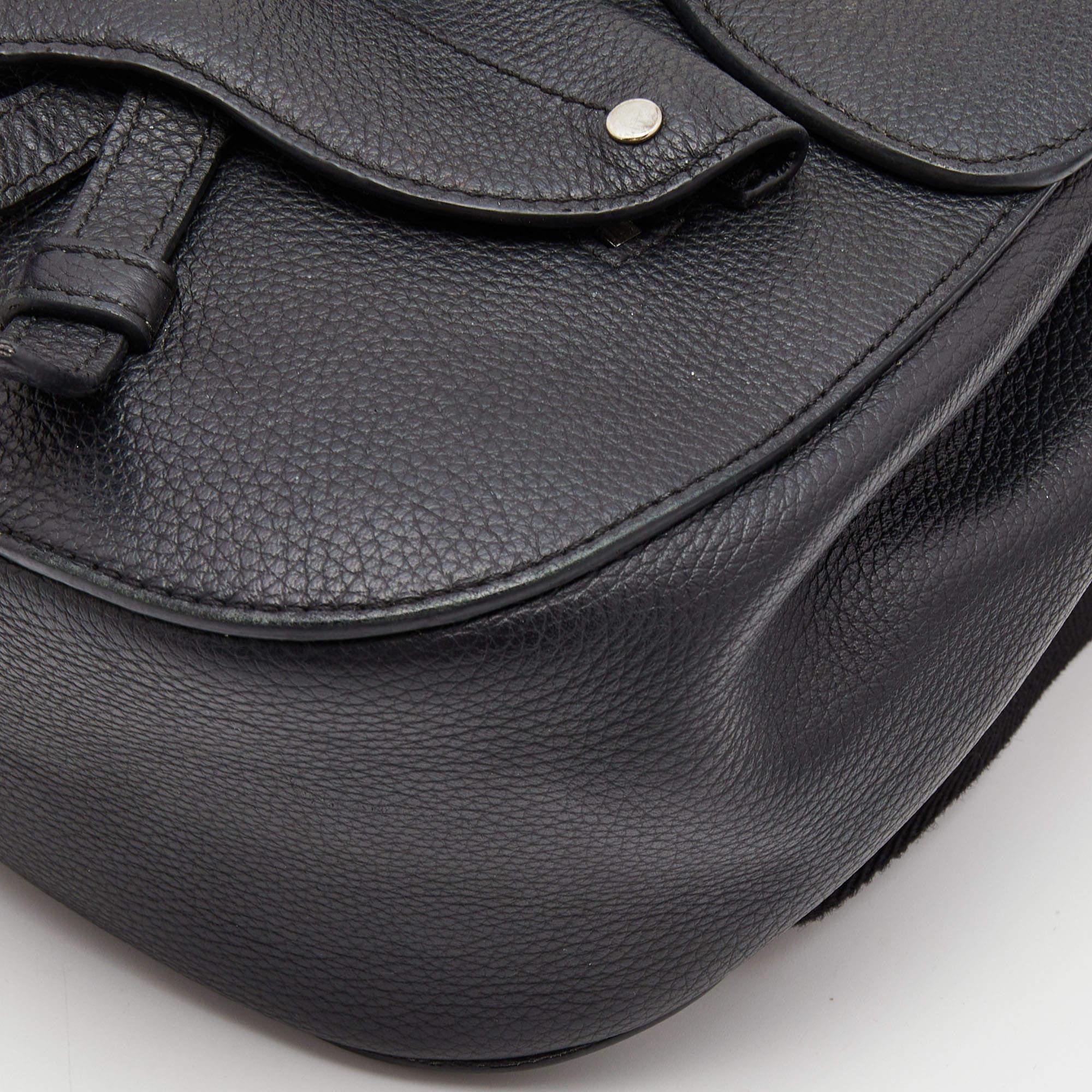 Dior Black Leather Gallop Backpack 2