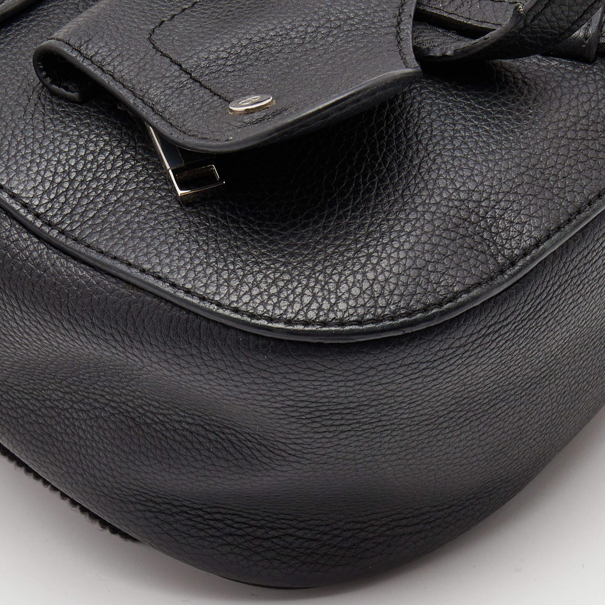 Dior Black Leather Gallop Backpack 3