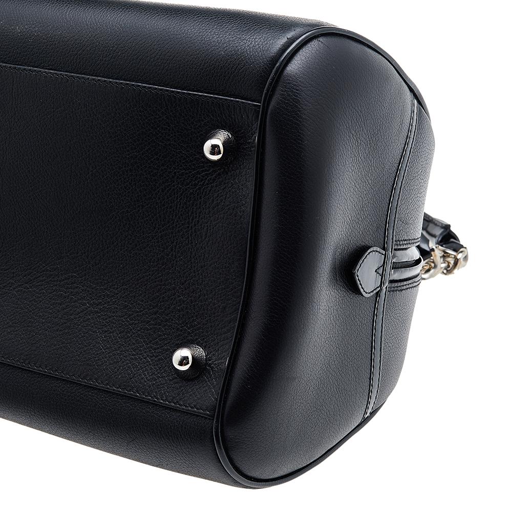 Dior Black Leather Gambler Dice Bowler Bag 3