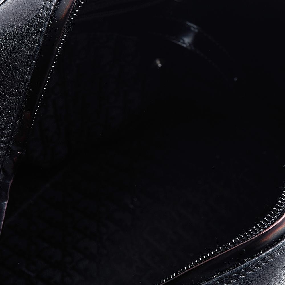 Dior Black Leather Gambler Dice Bowler Bag 1