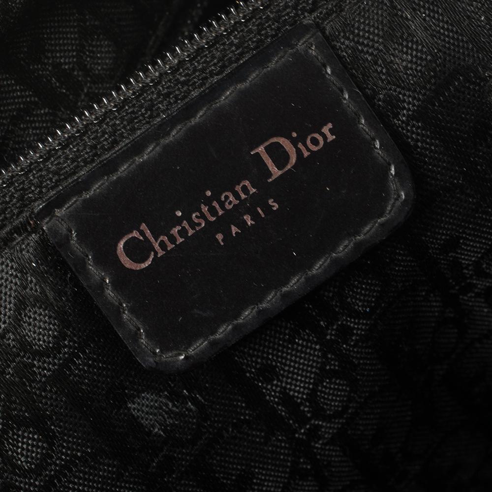 Dior Black Leather Gambler Dice Bowler Bag 2