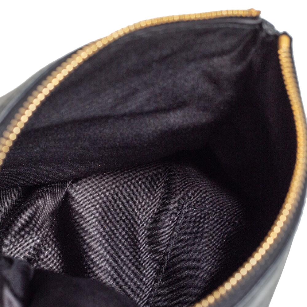 Dior Black Leather Gipsy Fold Over Clutch 2