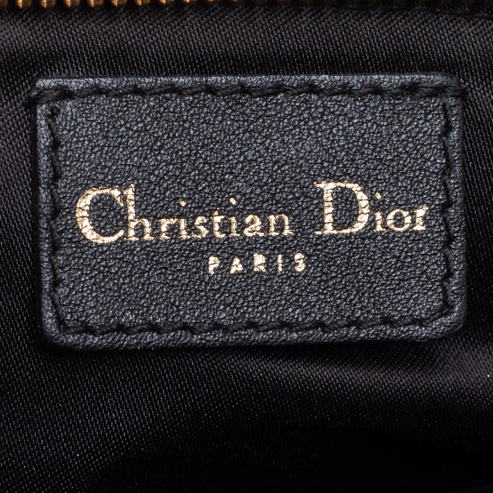 Dior Black Leather Gipsy Fold Over Clutch 3
