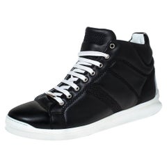 Dior Black Leather High-Top Sneakers Size 43.5