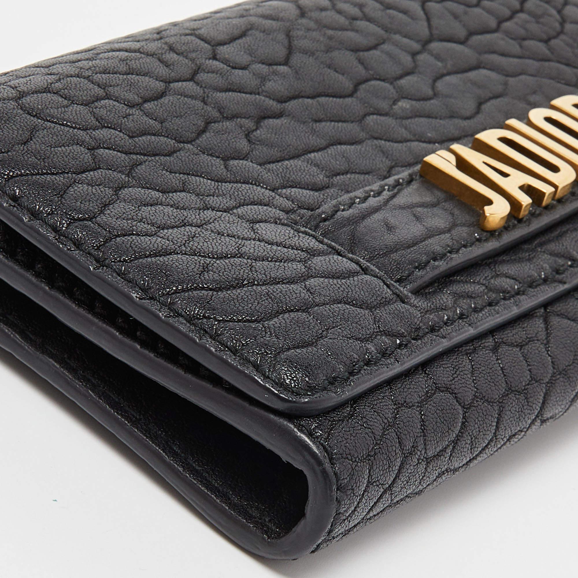 Dior Black Leather J'Adior Croisiere Wallet on Chain 6