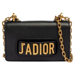 Dior Black Leather J'Adior Flap Crossbody Bag at 1stDibs