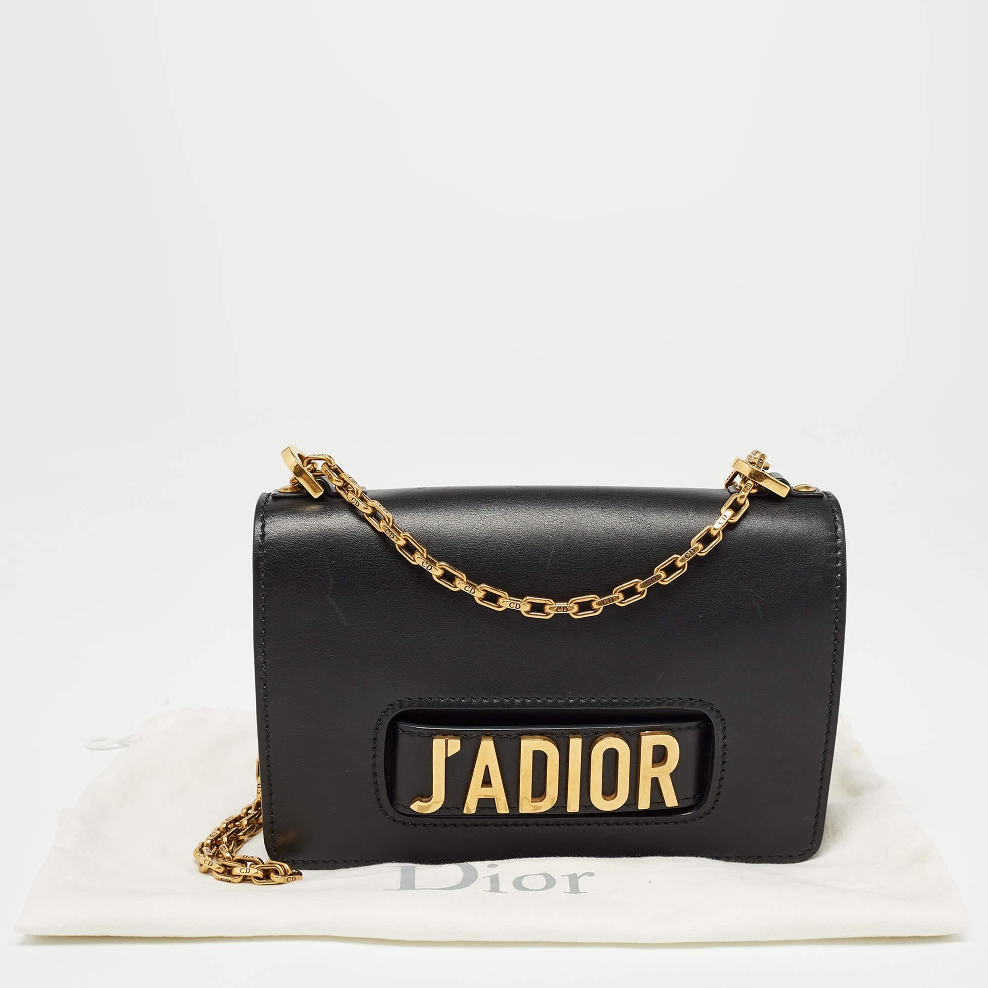 Dior Black Leather J’adior Flap Shoulder Bag 12