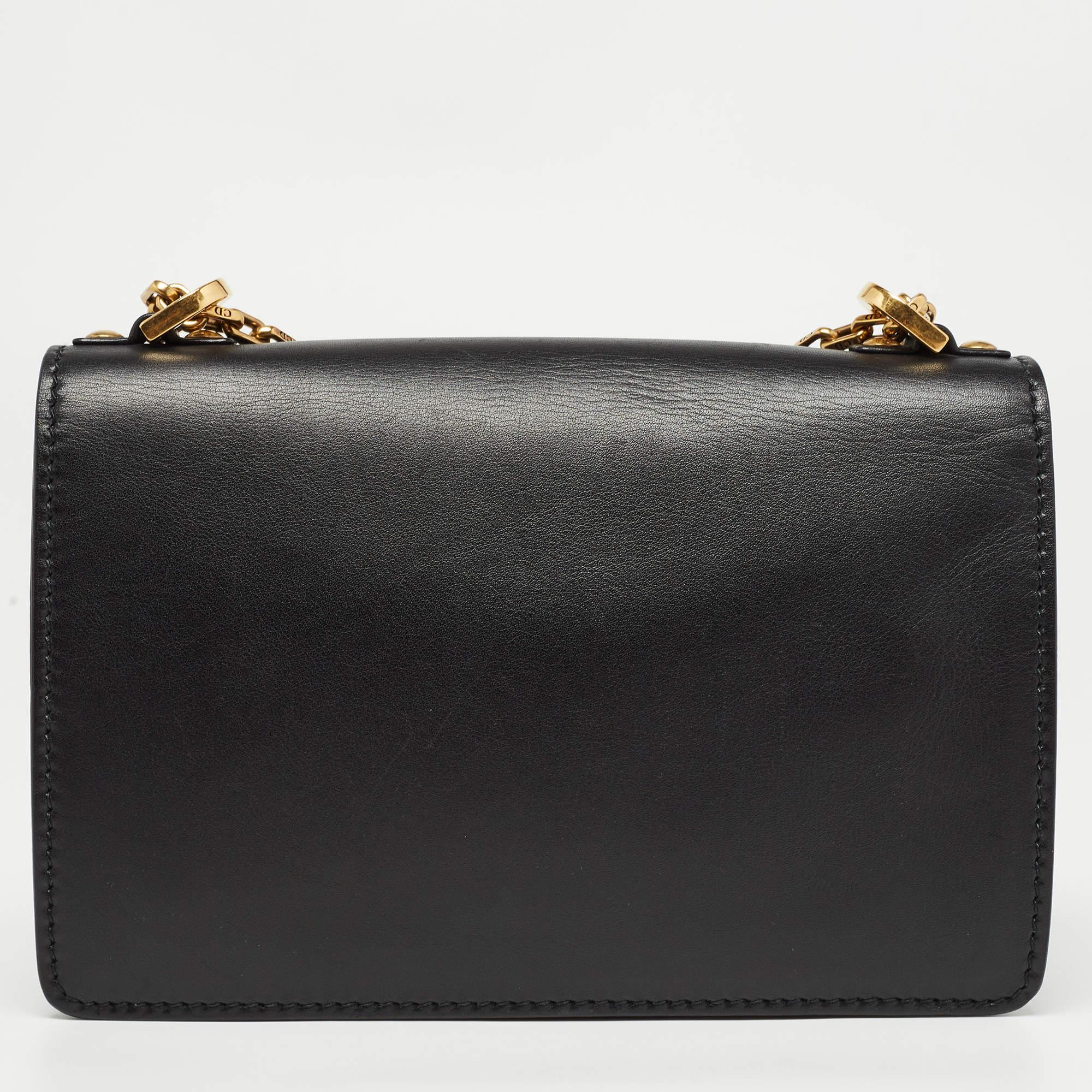 Women's Dior Black Leather J’adior Flap Shoulder Bag