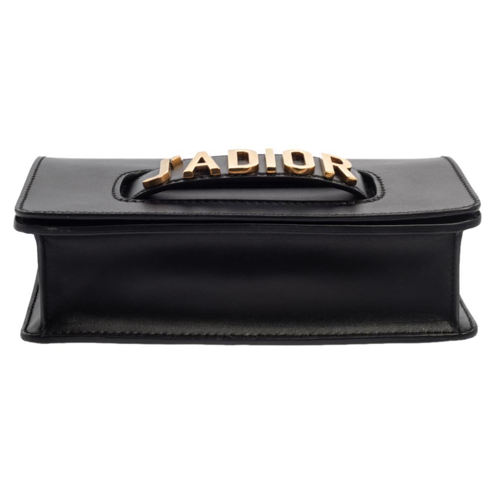Dior Black Leather J’adior Flap Shoulder Bag In Good Condition In Dubai, Al Qouz 2