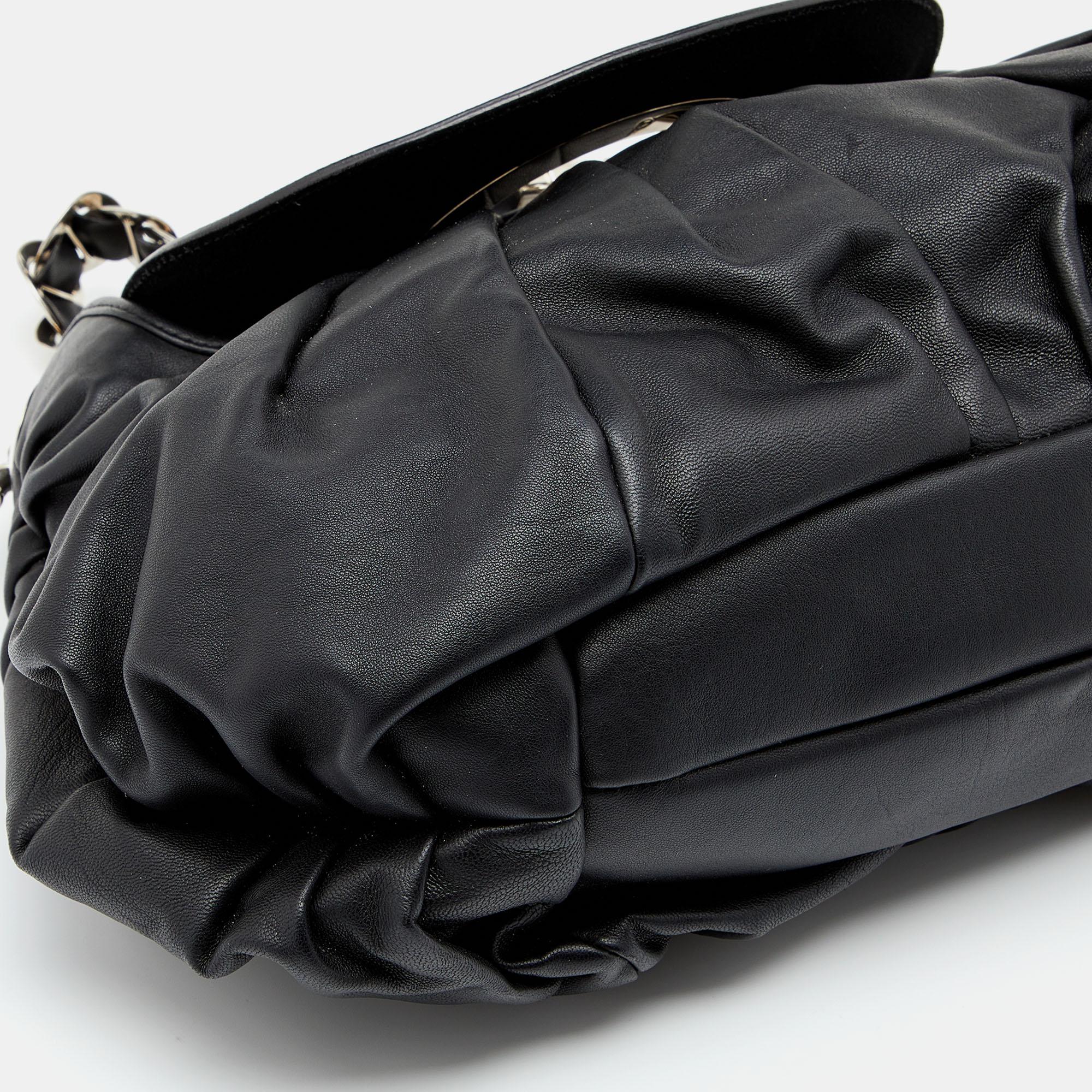 Dior Black Leather Jazz Club Shoulder Bag 4