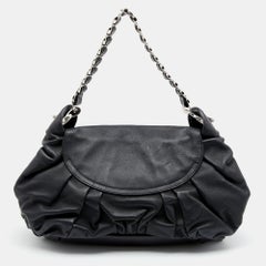 Dior Black Leather Jazz Club Shoulder Bag