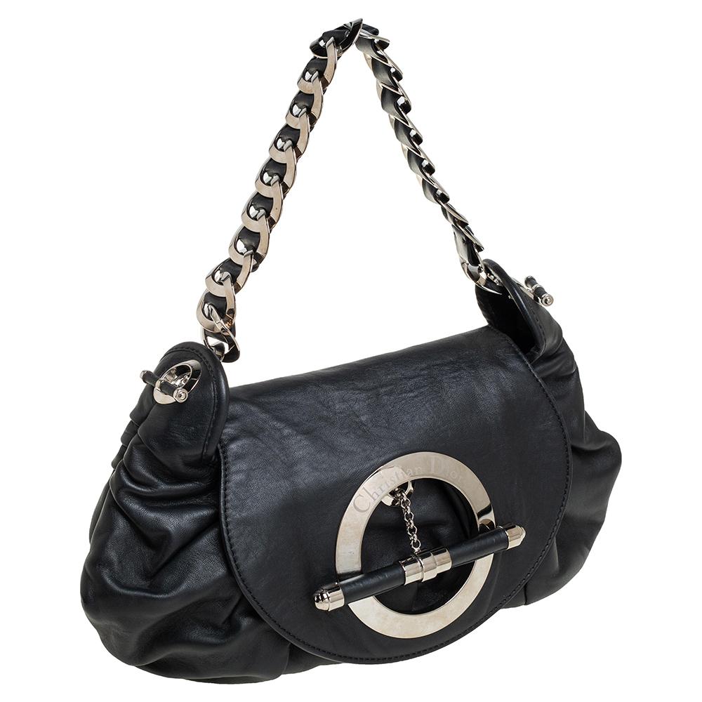 Bolso de hombro Dior Jazz Club de piel negra Negro