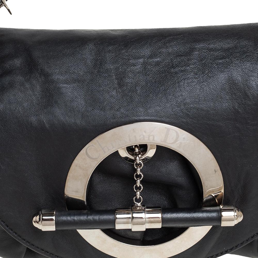 Dior Black Leather Jazz Club Shoulder Bag 1