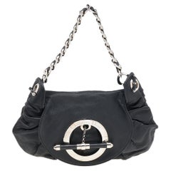 Dior Black Leather Jazz Club Shoulder Bag