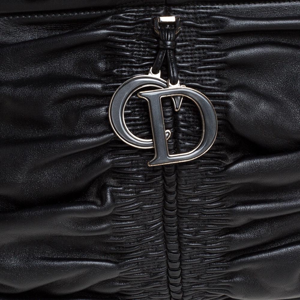 Dior Black Leather Karenina Hermitage Satchel 6