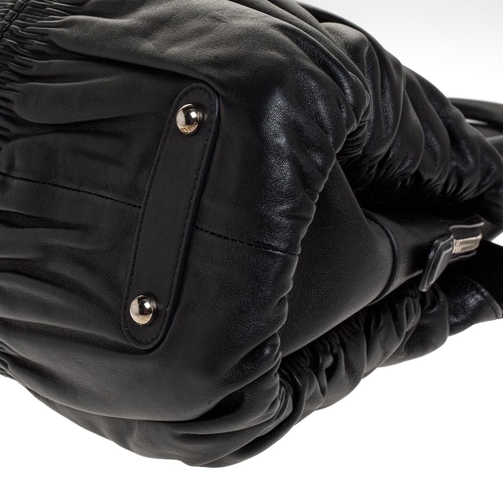 Dior Black Leather Karenina Hermitage Satchel 7