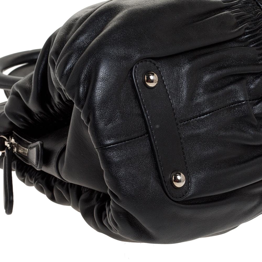 Dior Black Leather Karenina Hermitage Satchel 2
