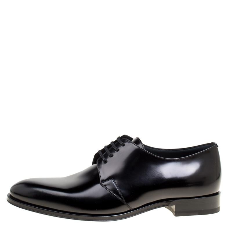 Dior Black Leather Lace Up Derby Size 41 2