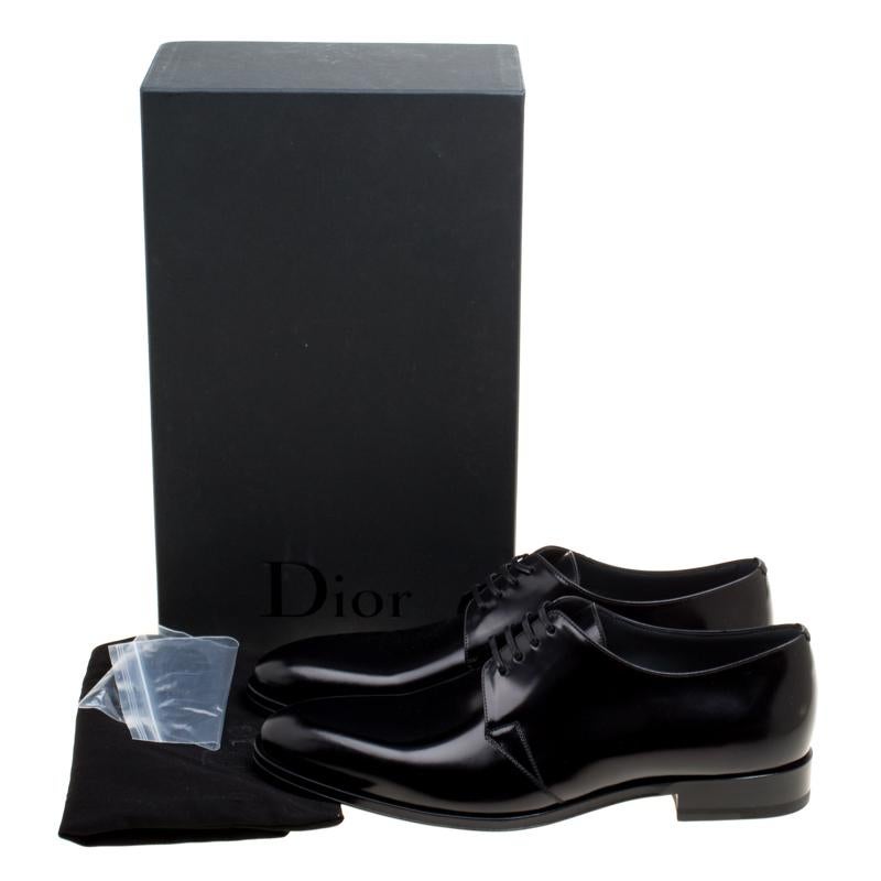 Dior Black Leather Lace Up Derby Size 41 5