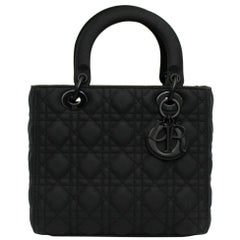 Dior Lady Bag aus schwarzem Leder
