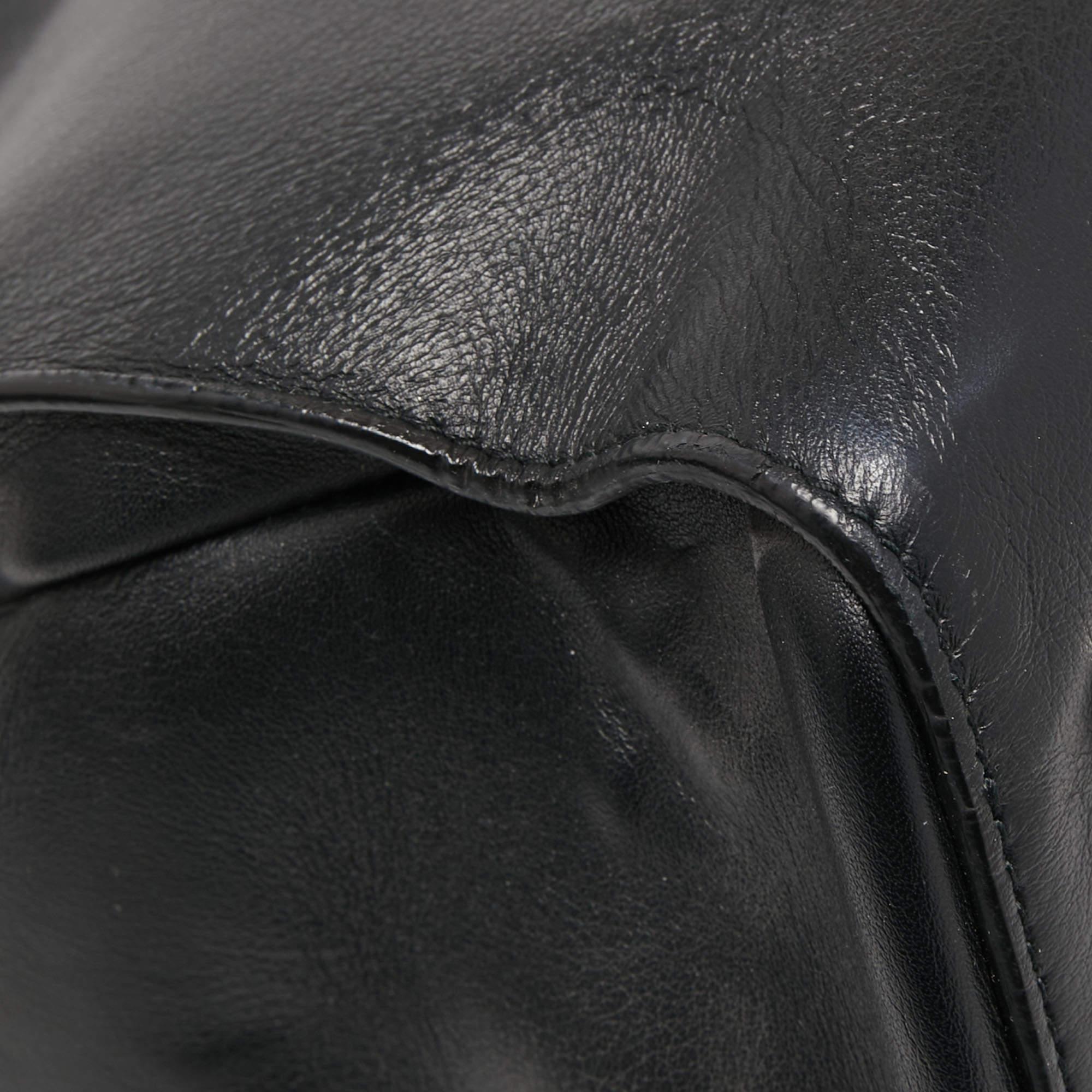 Dior Black Leather Large Dior Addict Shopper Tote 10