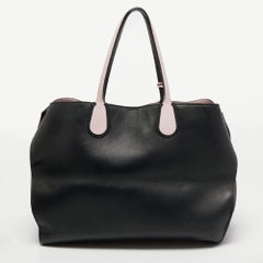 Dior Black Leather Large Dior Addict Shopper Tote