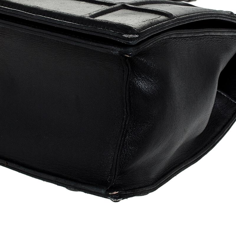 Dior Black Leather Large Diorama Flap Shoulder Bag 6