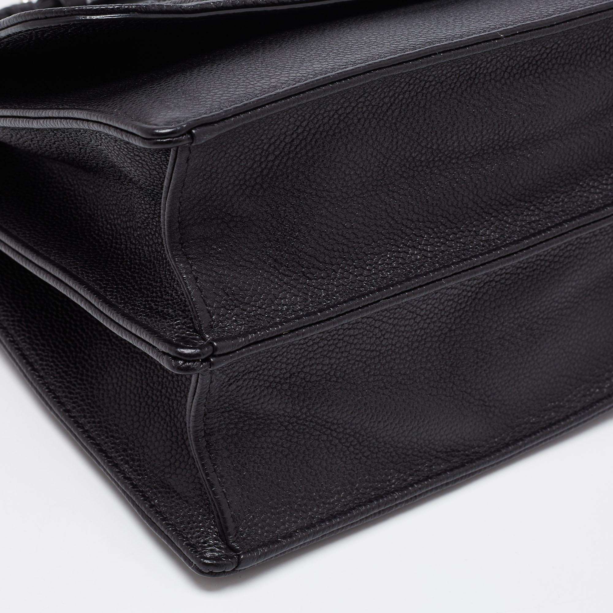 Dior Black Leather Large Diorama Flap Shoulder Bag 3