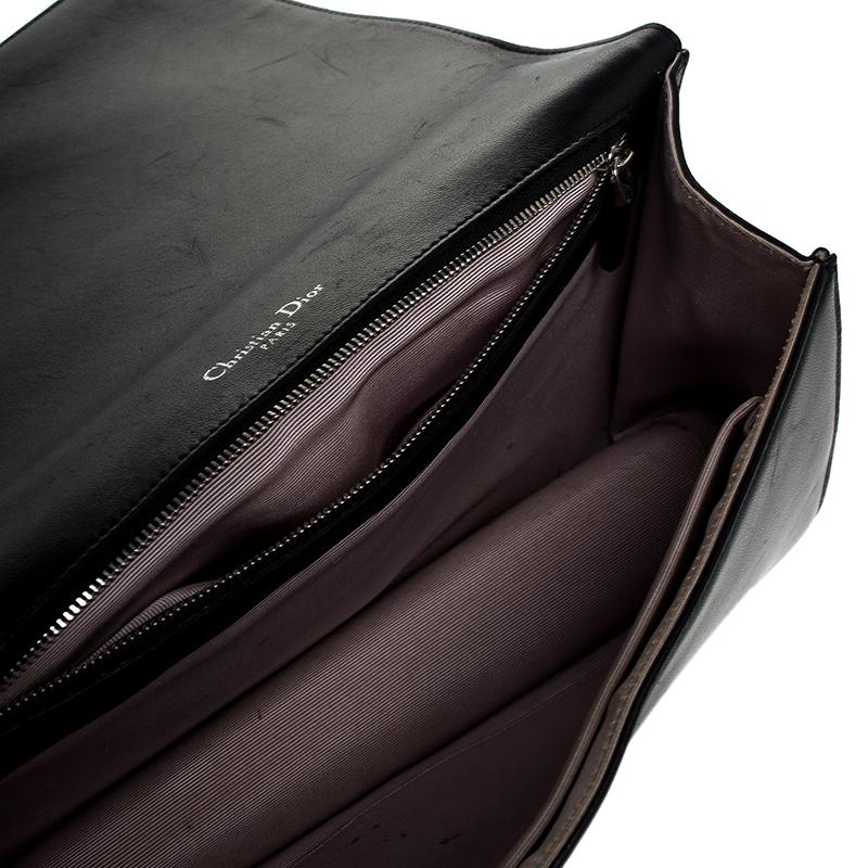 Dior Black Leather Large Diorama Flap Shoulder Bag 4