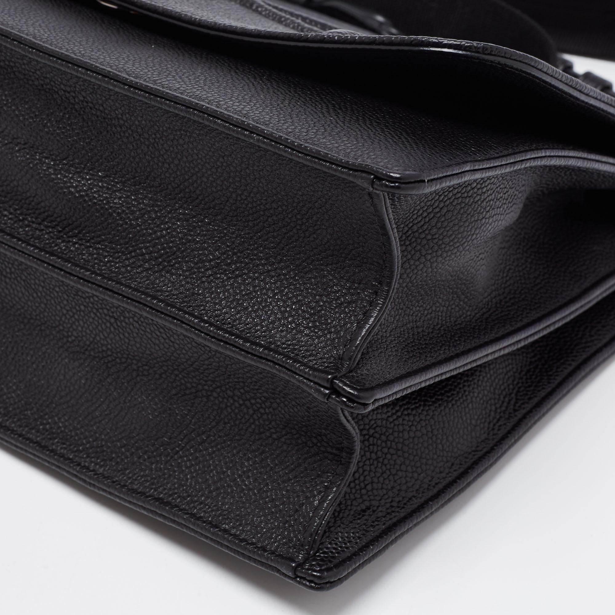 Dior Black Leather Large Diorama Flap Shoulder Bag 4