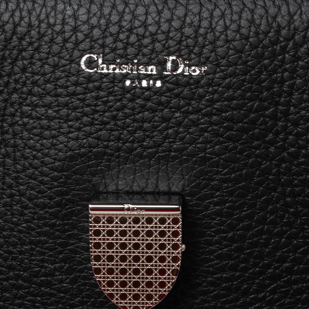 Dior Black Leather Large Diorever Top Handle Bag 6