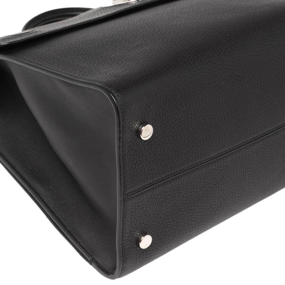 Dior Black Leather Large Diorever Top Handle Bag 1