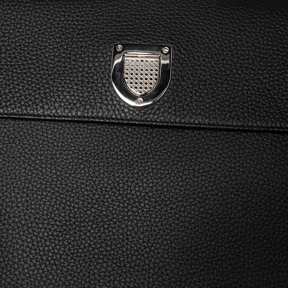 Dior Black Leather Large Diorever Top Handle Bag 3