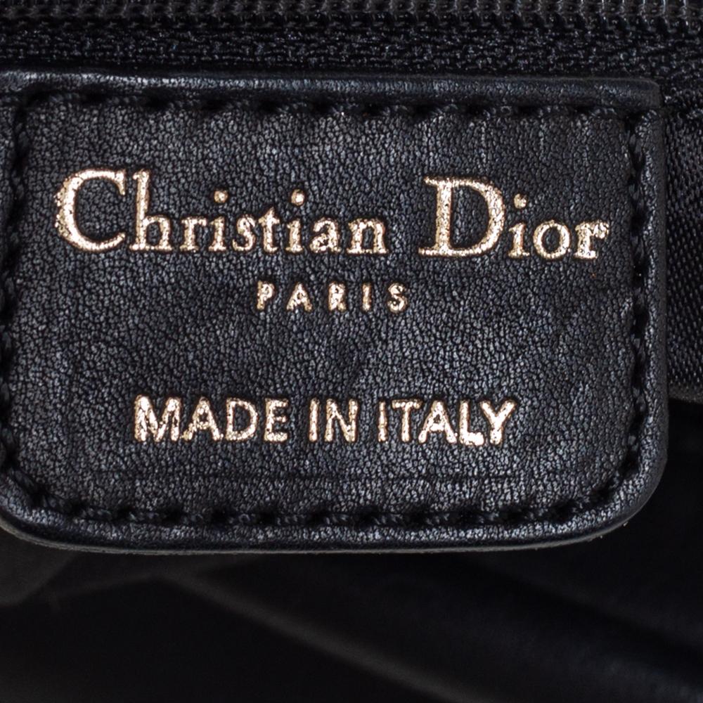 Dior Black Leather Large Gypsy Ruffle Hobo 3