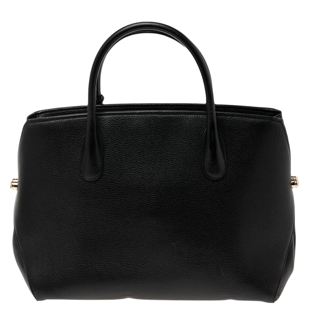 Dior Black Leather Large Open Bar Tote 6