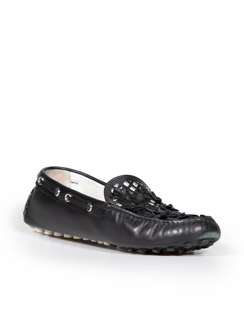 CONDITION is Very good. Minimal wear to shoes is evident. Minimal wear to both shoe toes and the right-side of the right shoe with abrasions and scratches to the leather on this used Dior designer resale item.
 
 
 
 Details
 
 
 Black
 
 Leather
 
