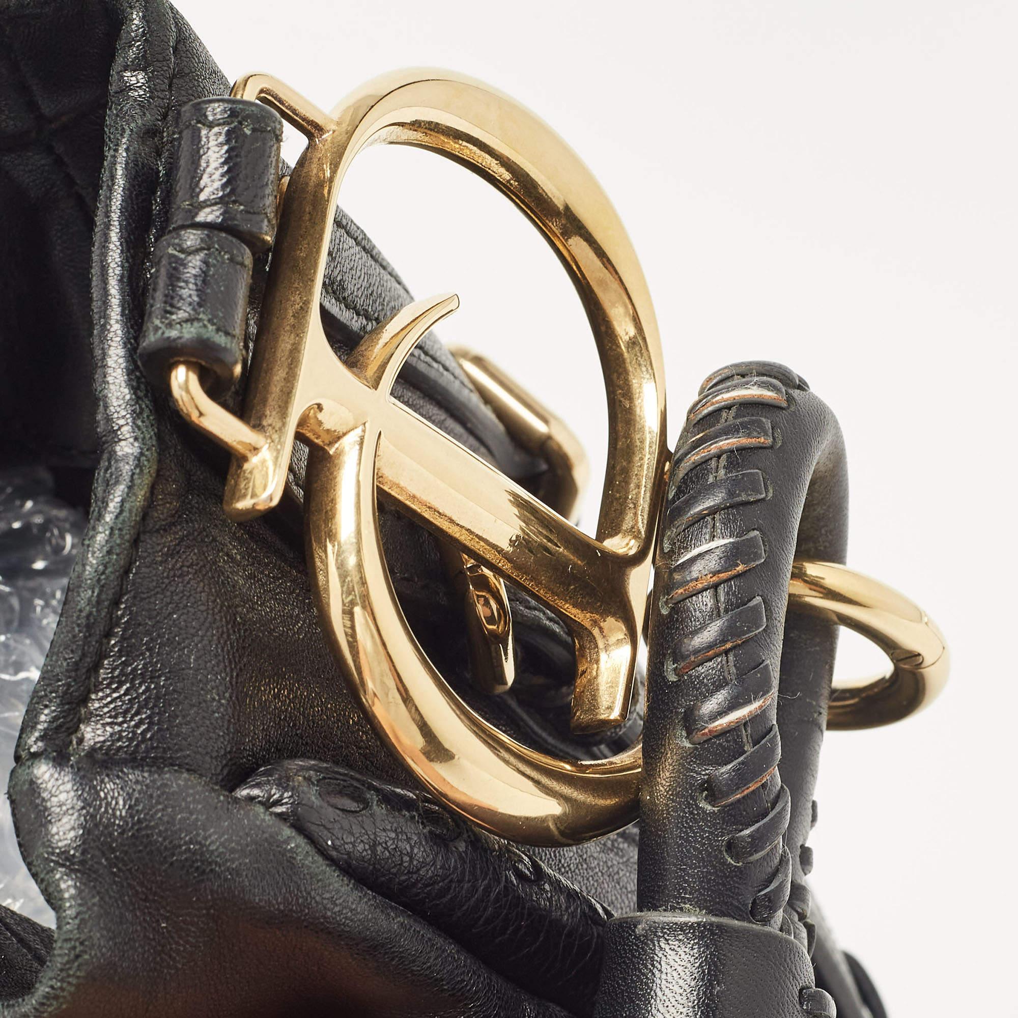 Dior Black Leather Libertine Hobo 3