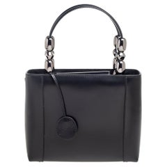 Vintage Dior Black Leather Malice Tote