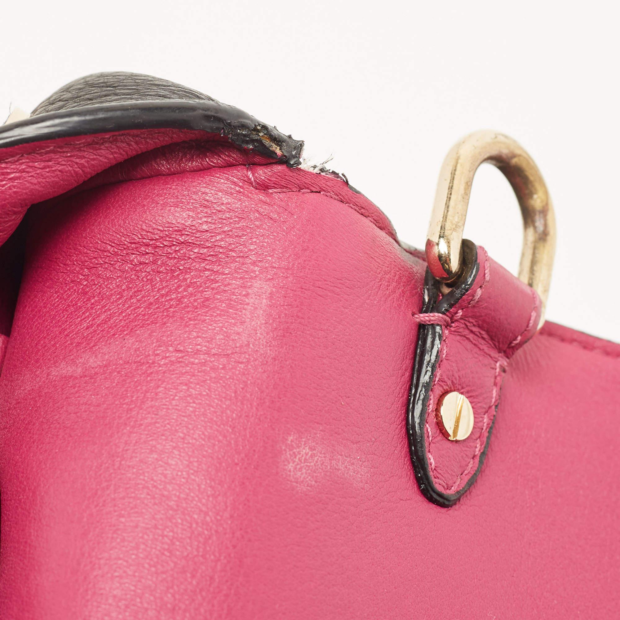 Dior Black Leather Medium Be Dior Flap Top Handle Bag 6