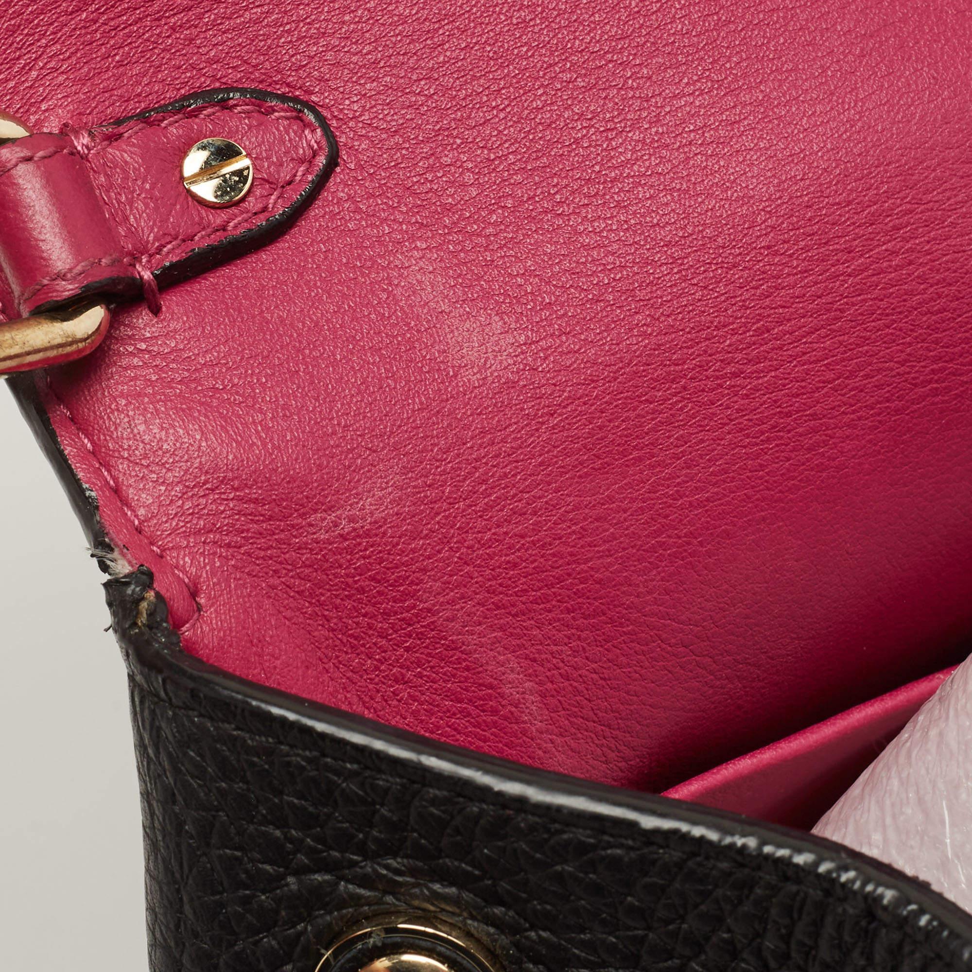Dior Black Leather Medium Be Dior Flap Top Handle Bag 7