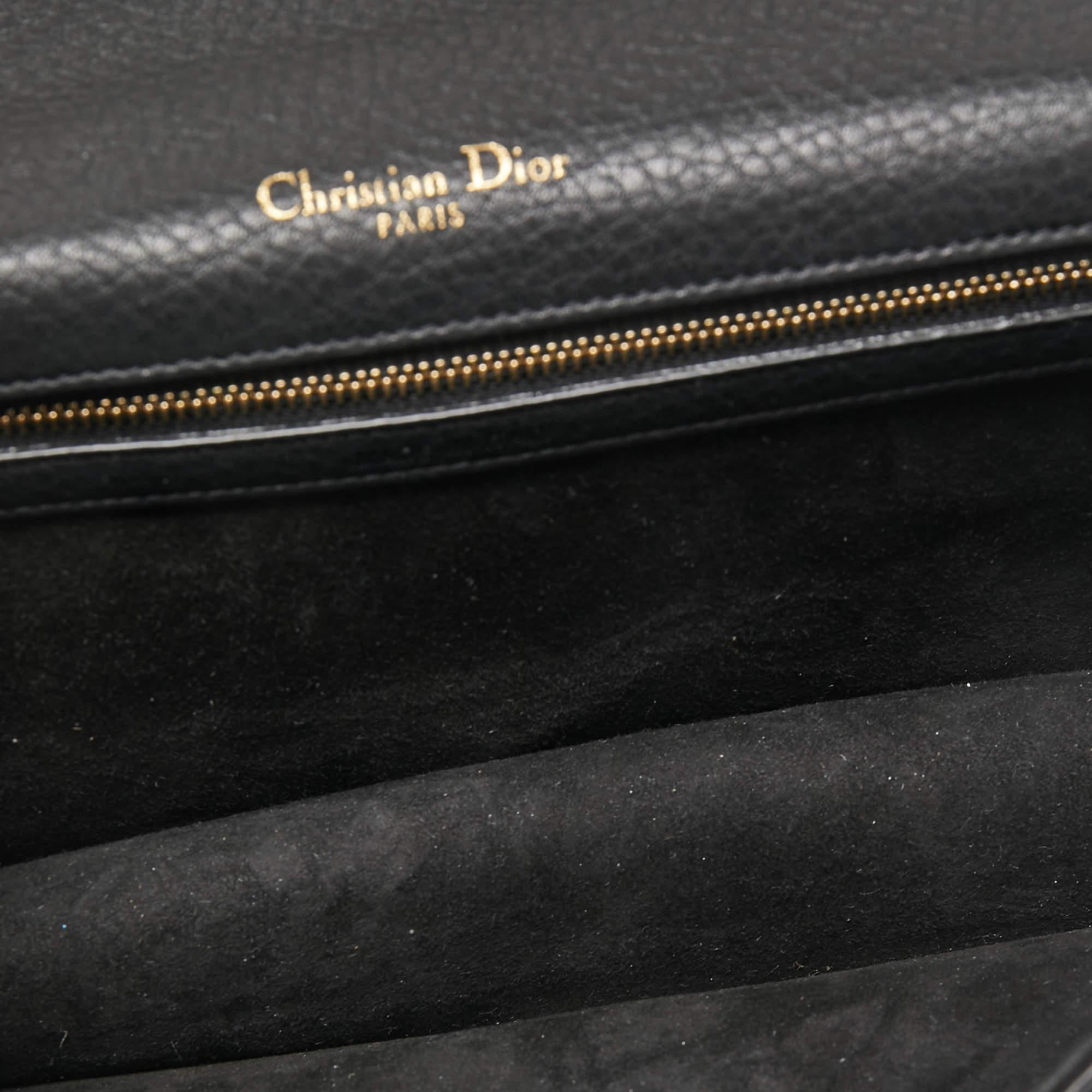 Dior Black Leather Medium Diorama Flap Shoulder Bag 6