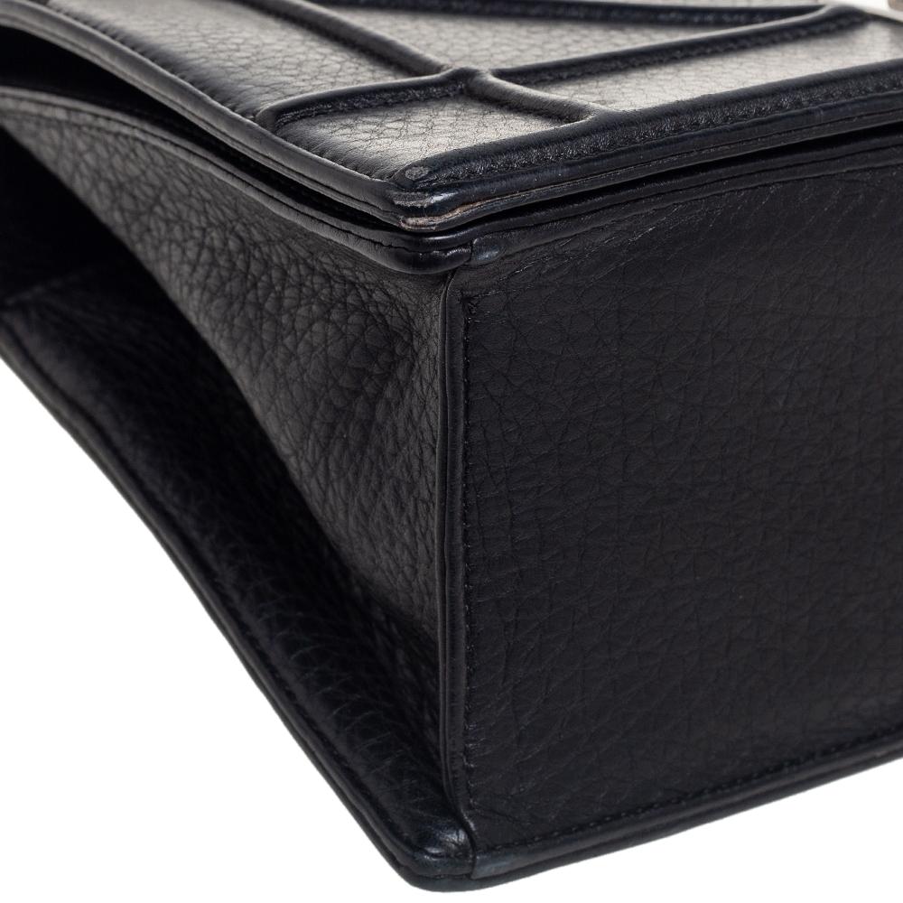 Dior Black Leather Medium Diorama Flap Shoulder Bag 9