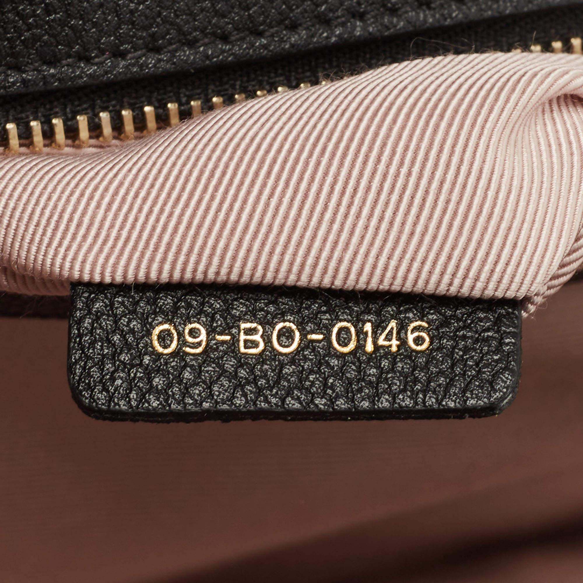 Dior Black Leather Medium Diorama Flap Shoulder Bag For Sale 10
