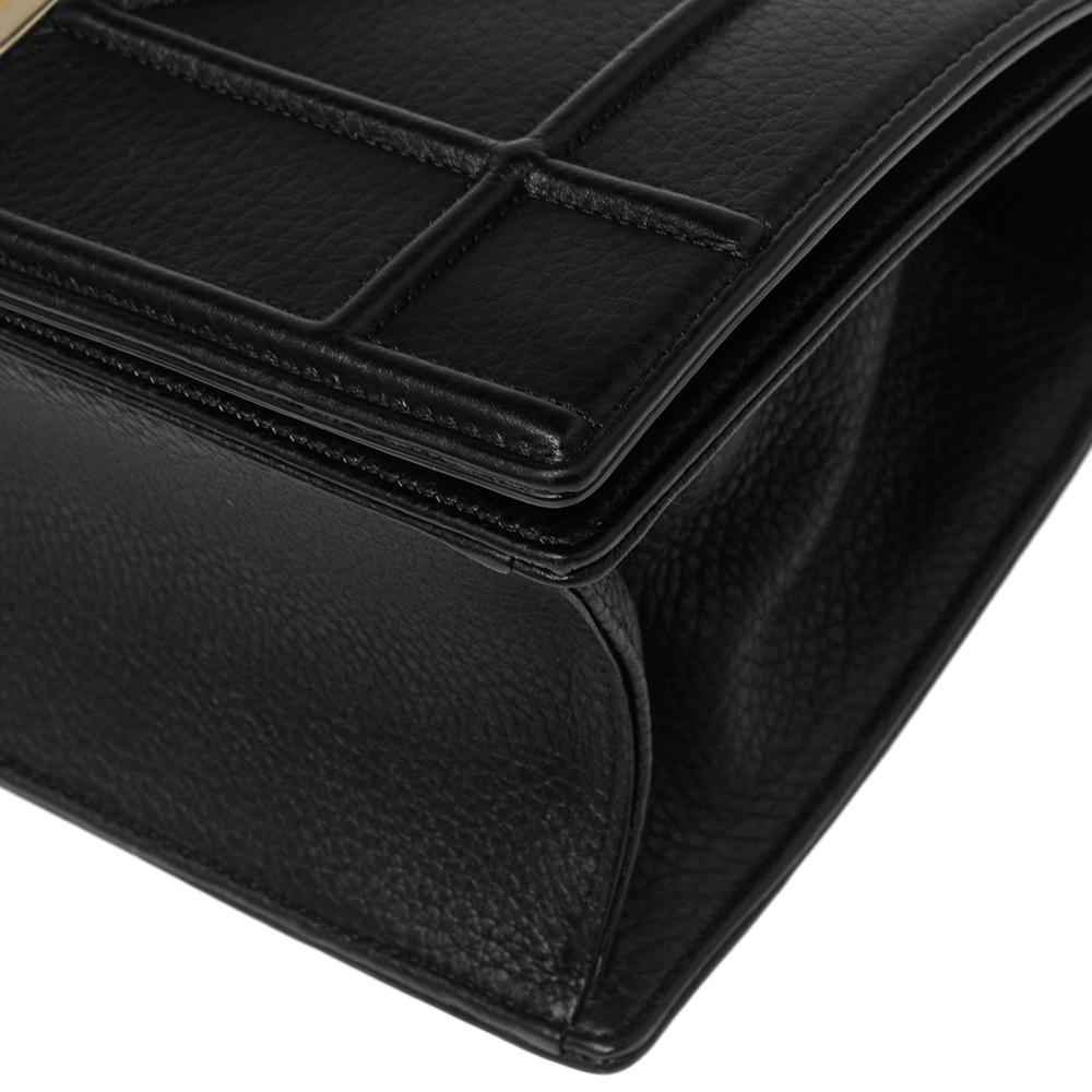 Dior Black Leather Medium Diorama Flap Shoulder Bag In Good Condition In Dubai, Al Qouz 2