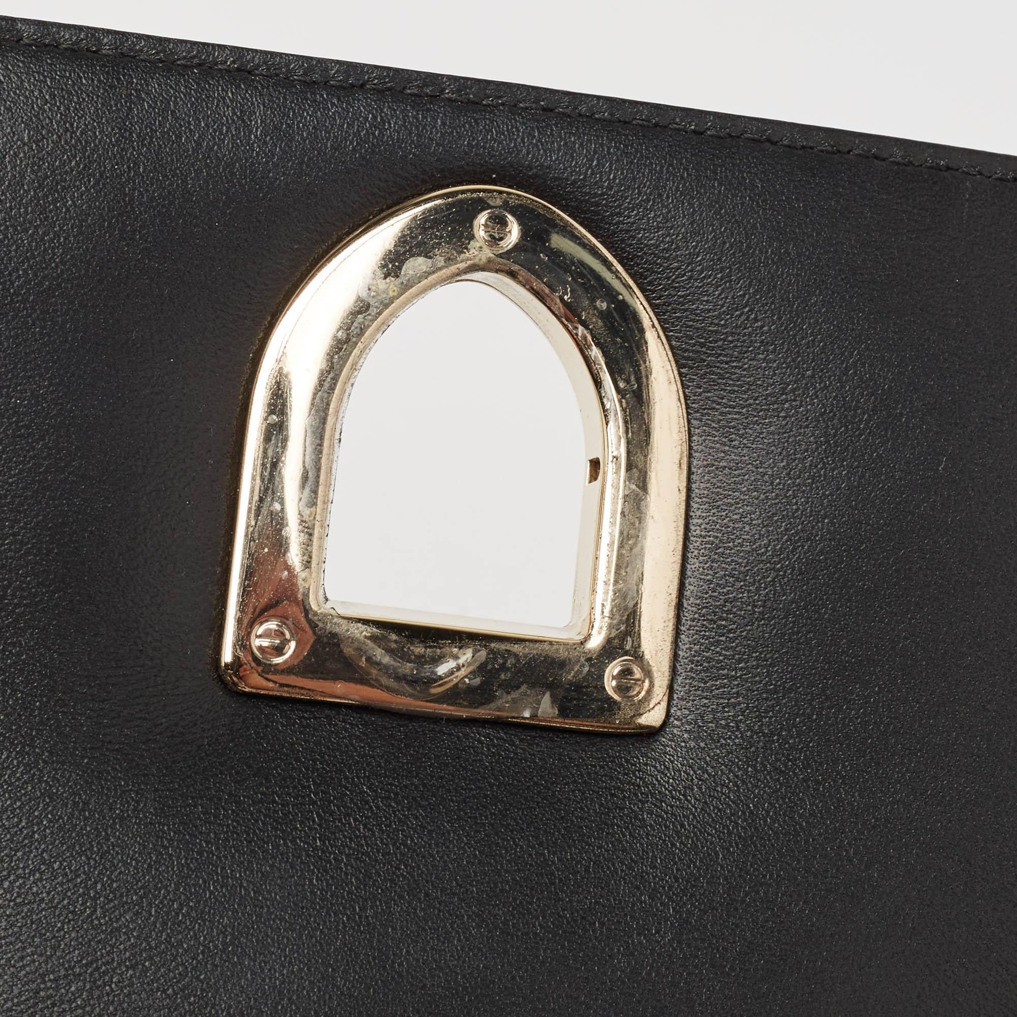 Dior Black Leather Medium Diorama Flap Shoulder Bag 2