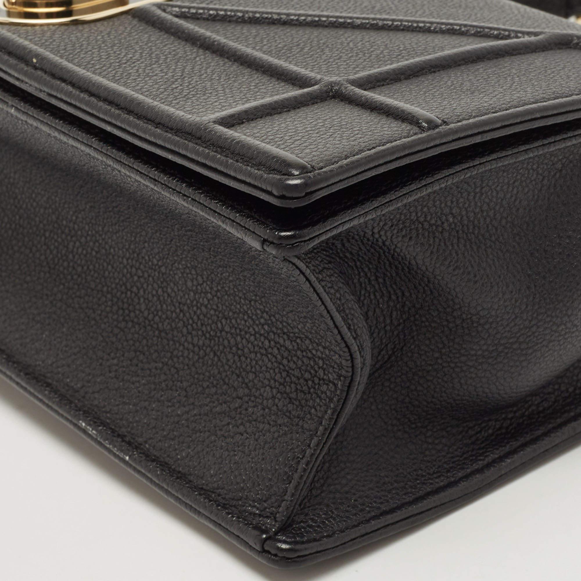 Dior Black Leather Medium Diorama Flap Shoulder Bag 6