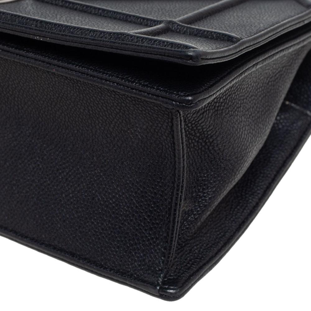 Dior Black Leather Medium Diorama Shoulder Bag 6
