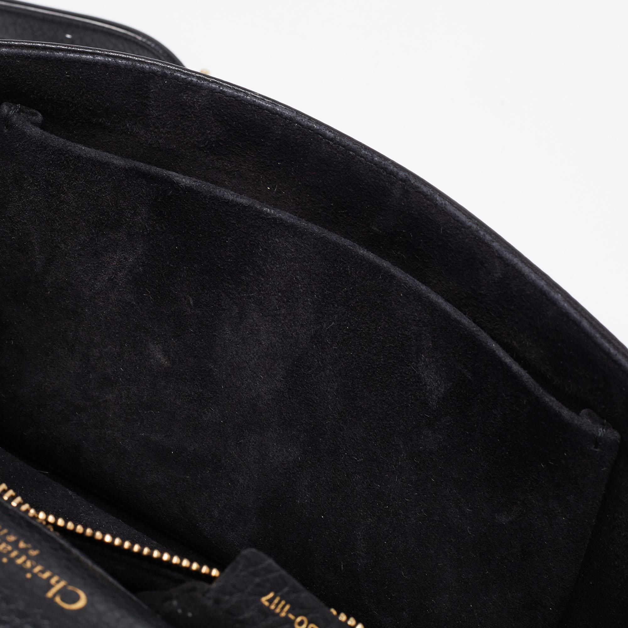 Dior Black Leather Medium Diorama Shoulder Bag 9