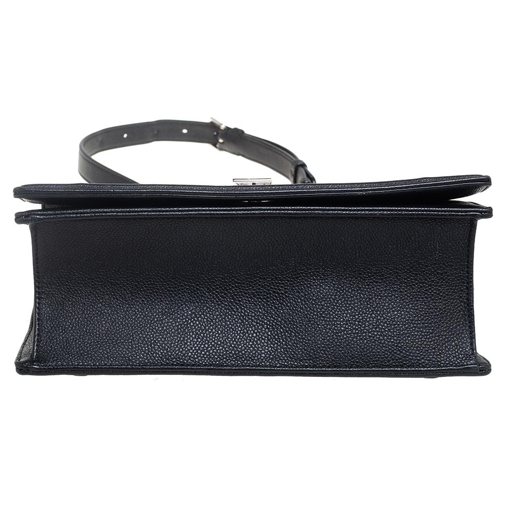 Women's Dior Black Leather Medium Diorama Shoulder Bag